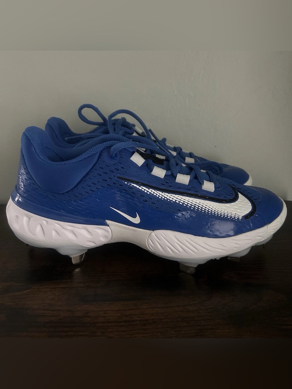 Nike Alpha Huarache Elite 4 Baseball Cleats Game Royal Blue Mens 7 FN7222-400